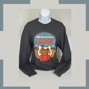 Hello Kitty Winter Lodge Event Sweatshirt - Women's S - Grey Fleece - NWOT!